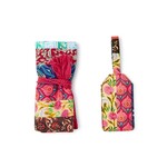 Two's Company Printed Fabric Luggage Tag