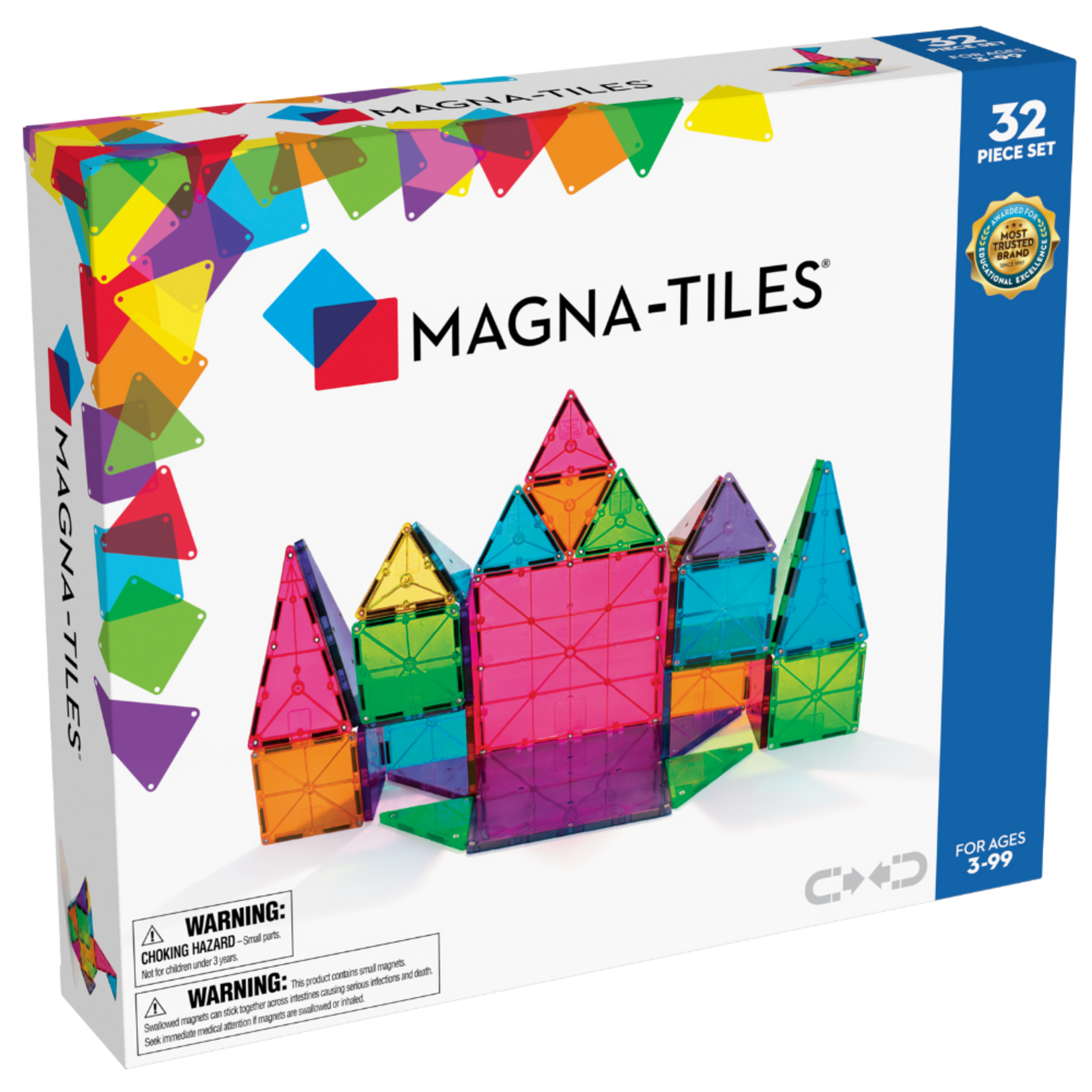 MAGNA-TILES Magna-Tiles Clear Colors-32 pc set