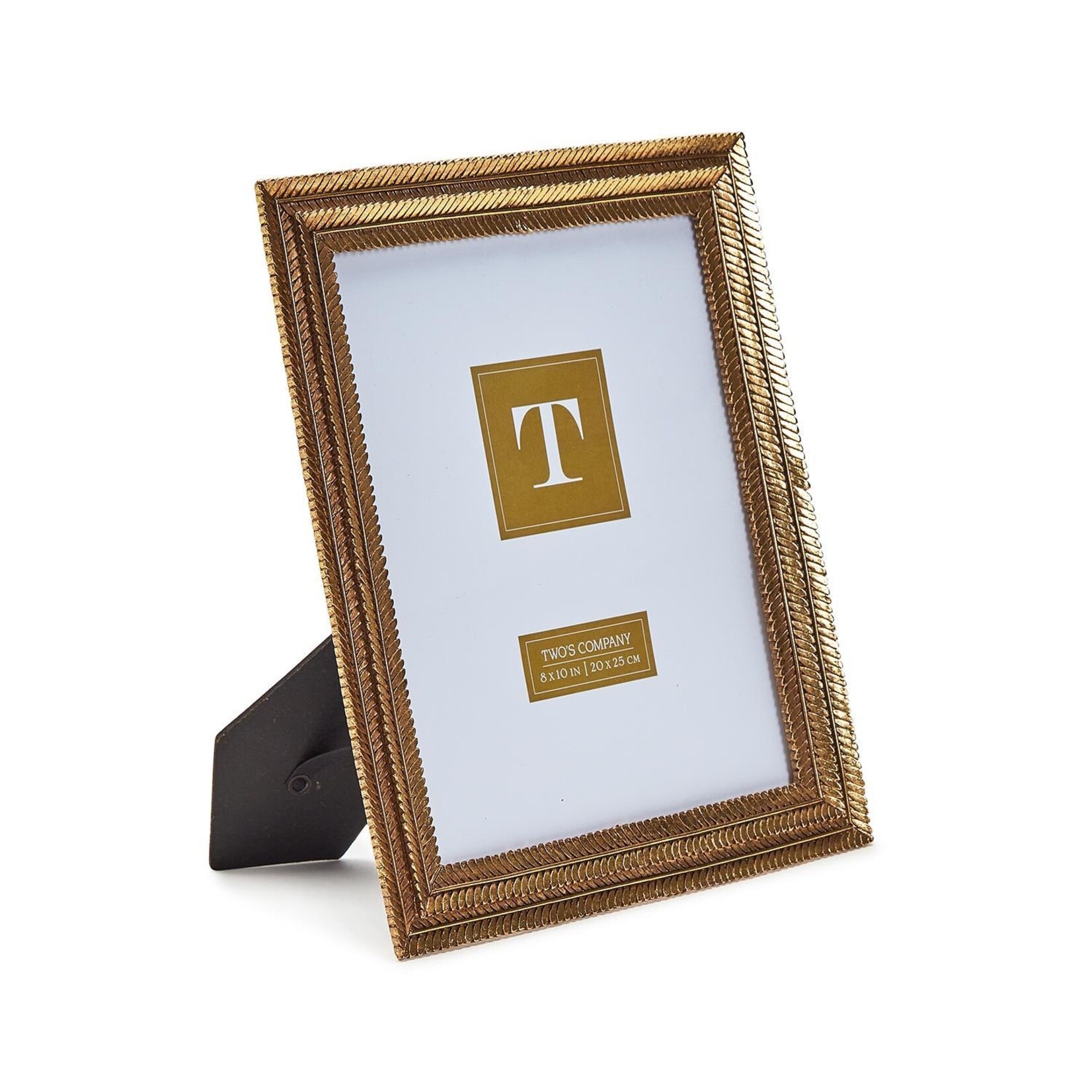 Two's Company Gold Fern Photo Frame 8x10