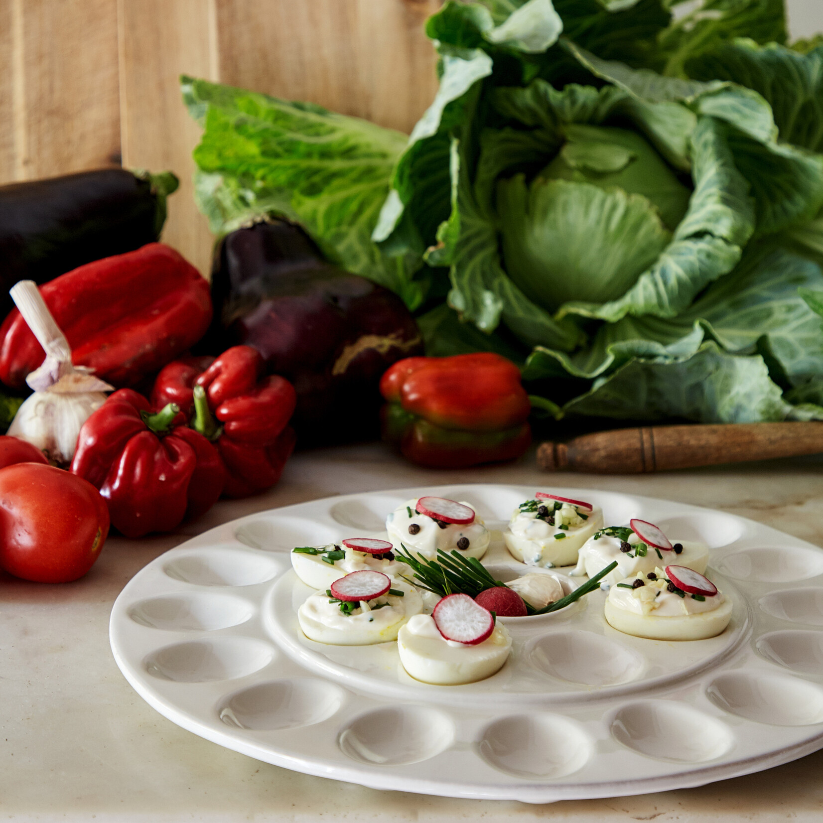Casafina Cook & Host Egg Platter White