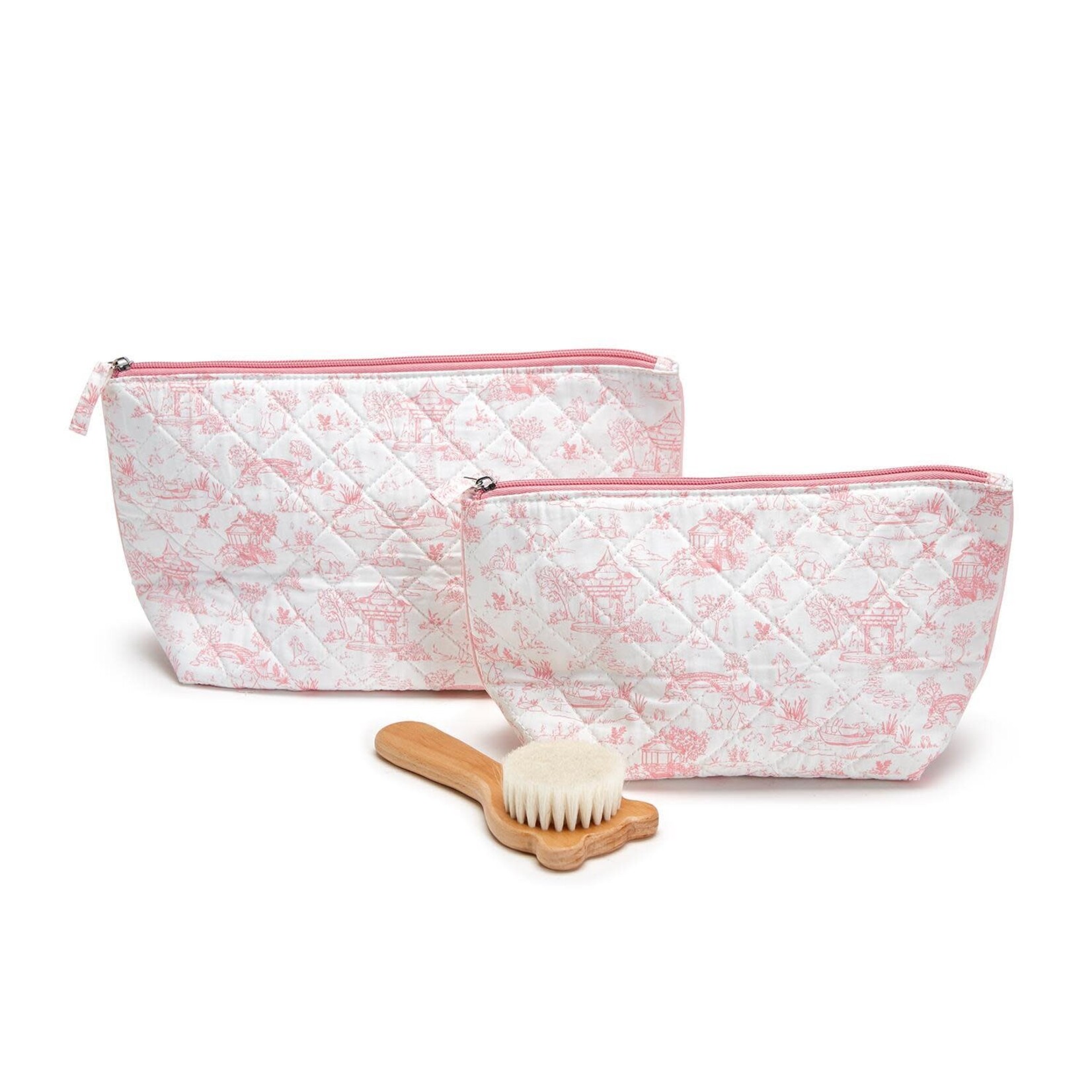 Two's Company Toile Multipurpose Pouch, Set of 2 Sizes