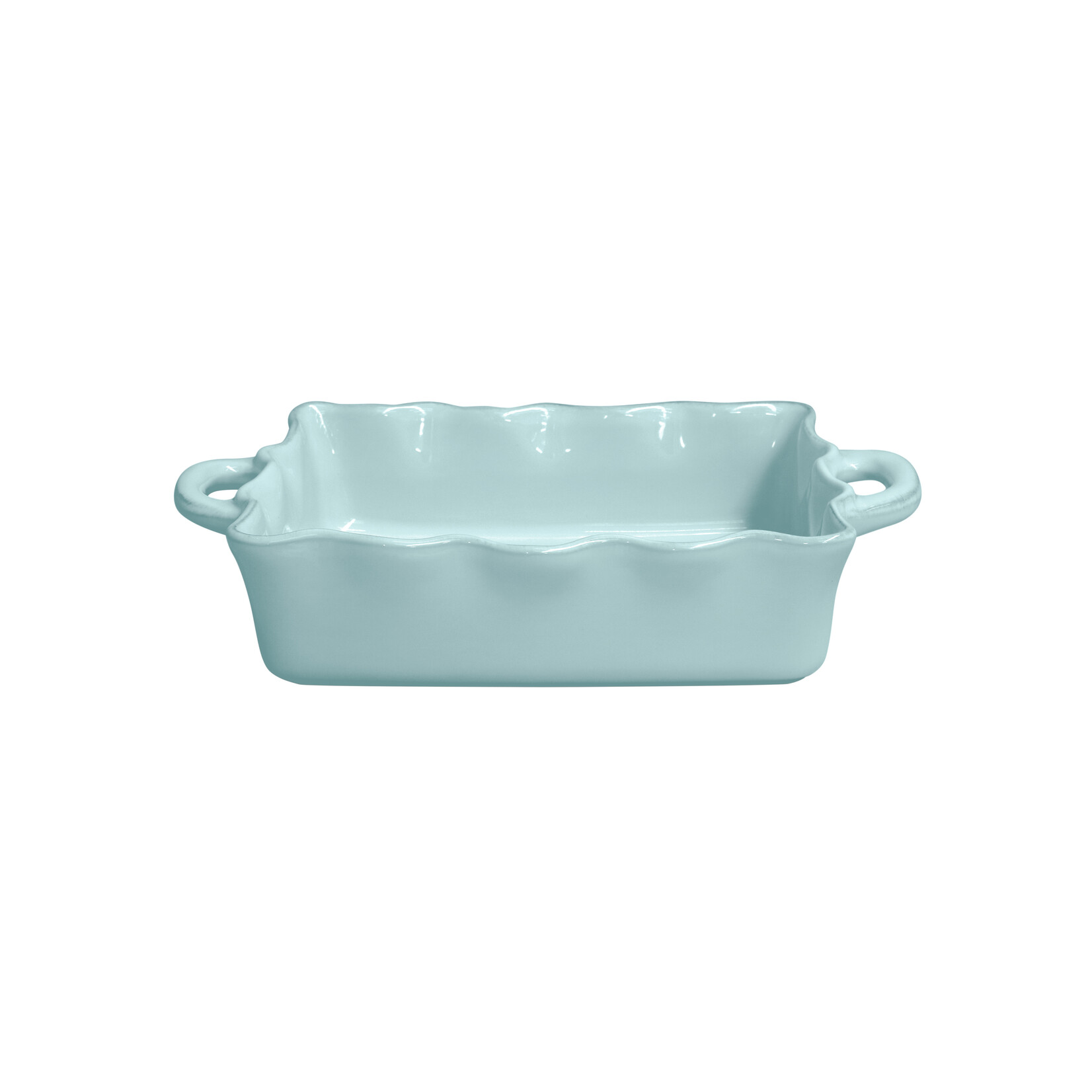Casafina Cook & Host Med Rect Ruffled Baker 14" Robin's Egg Blue
