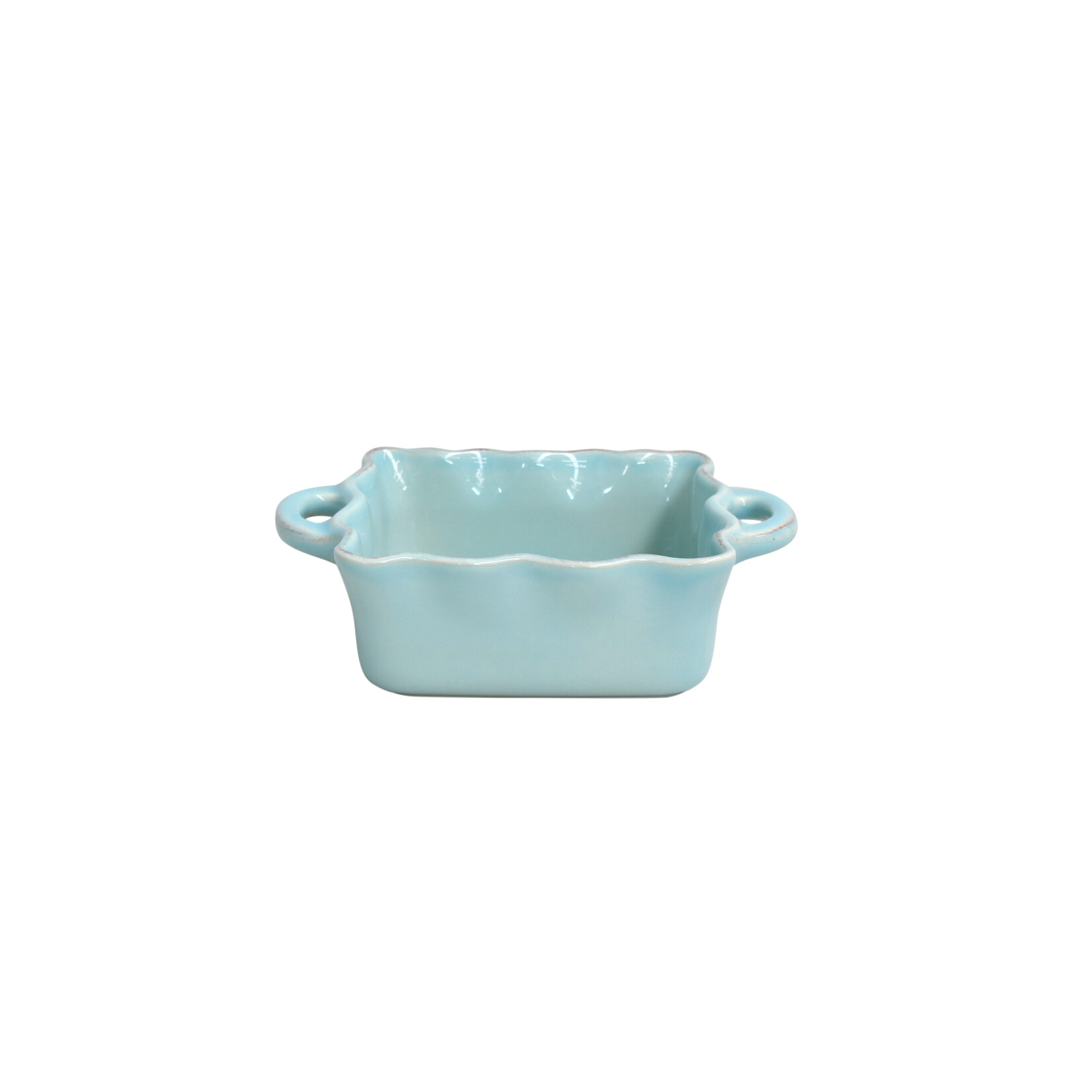 Casafina Cook & Host Square Ruffled Baker 10" Robin's Egg Blue