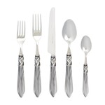 Vietri Aladdin Antique Five Piece Place Setting Lt Gray