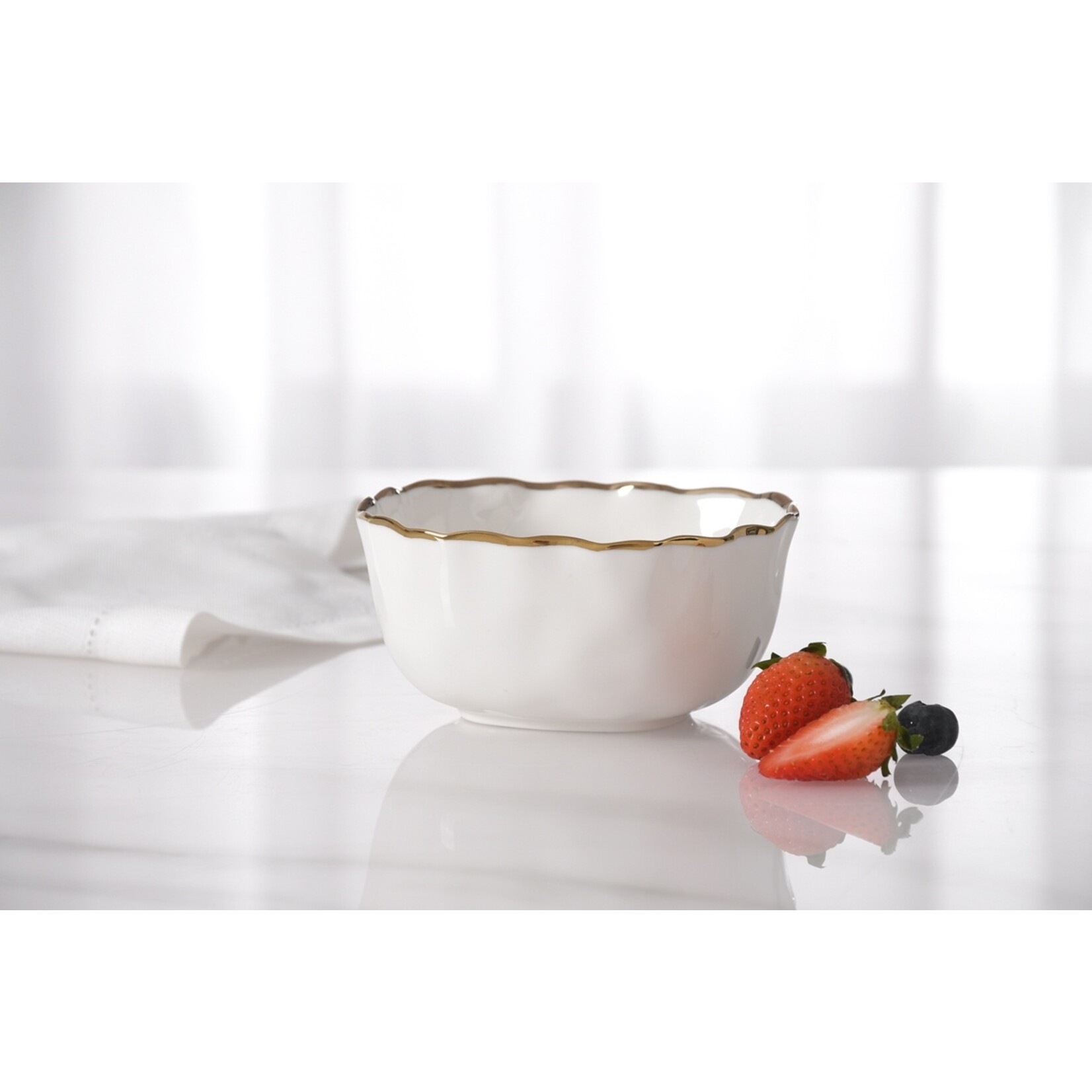 Pampa Bay Portofino Snack Bowl White/Gold