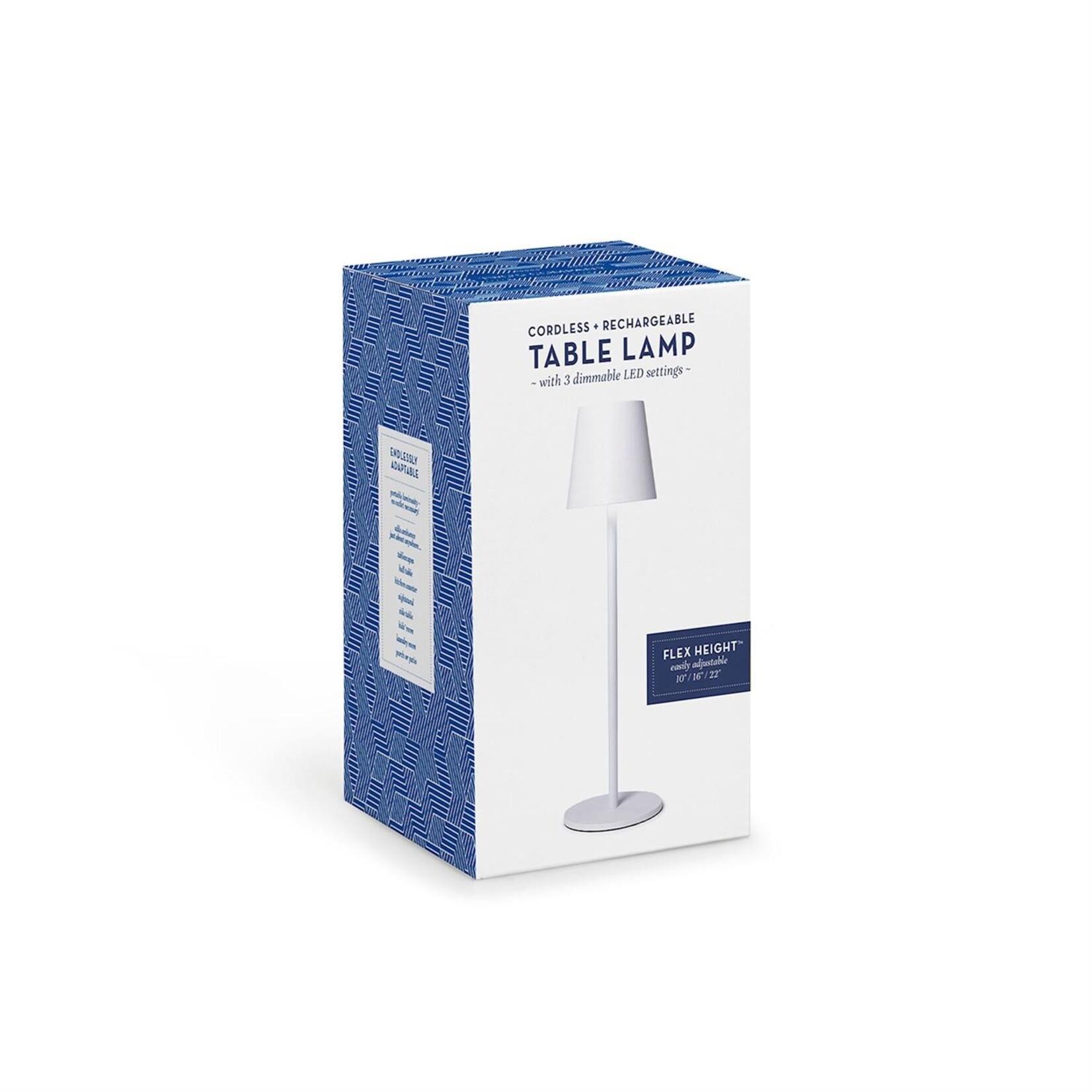Two's Company LED Cordless Table Lamp Adjustable 3 Heights in Gift Box