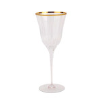 Vietri Natalia Gold Wine Glass