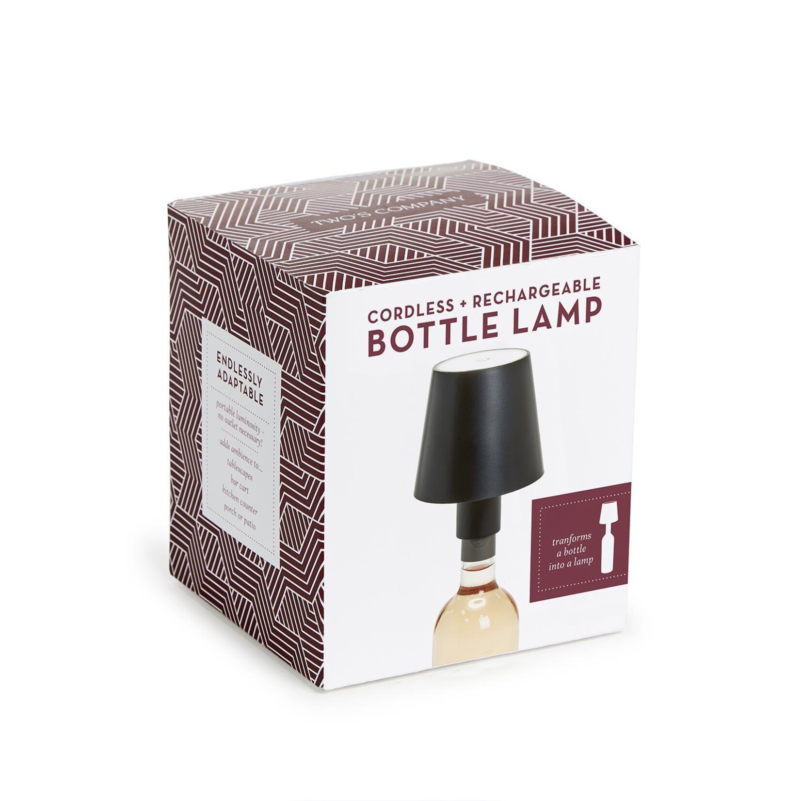 Two's Company LED Touchable Bottle Lampshade with Bottle Stopper in Gift Box