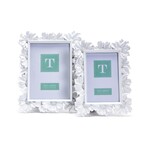Two's Company White Daisy Photo Frame