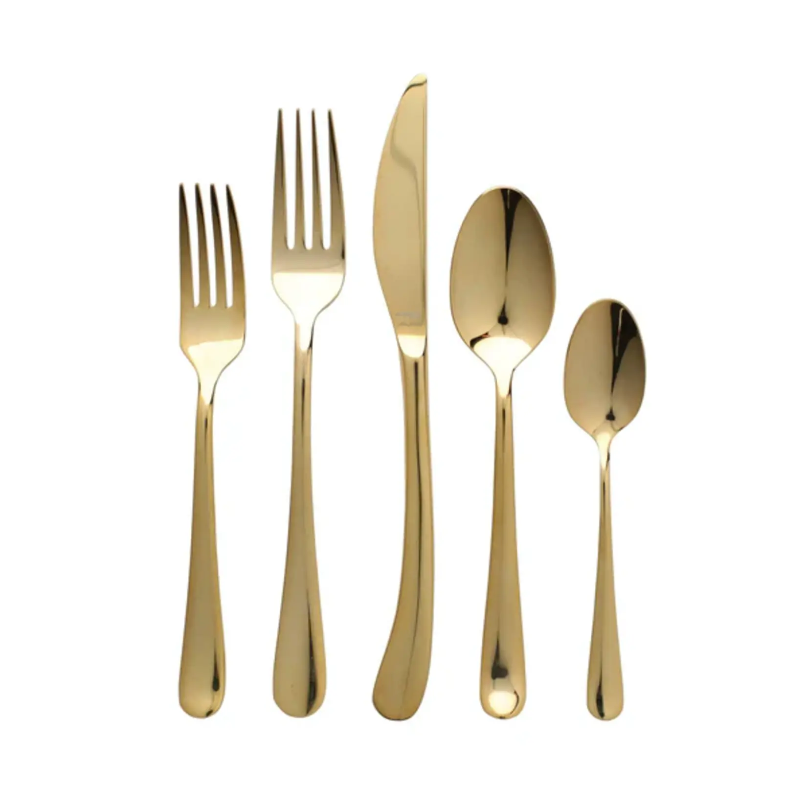 Vietri Settimocielo Oro 5pps Flatware, Gold