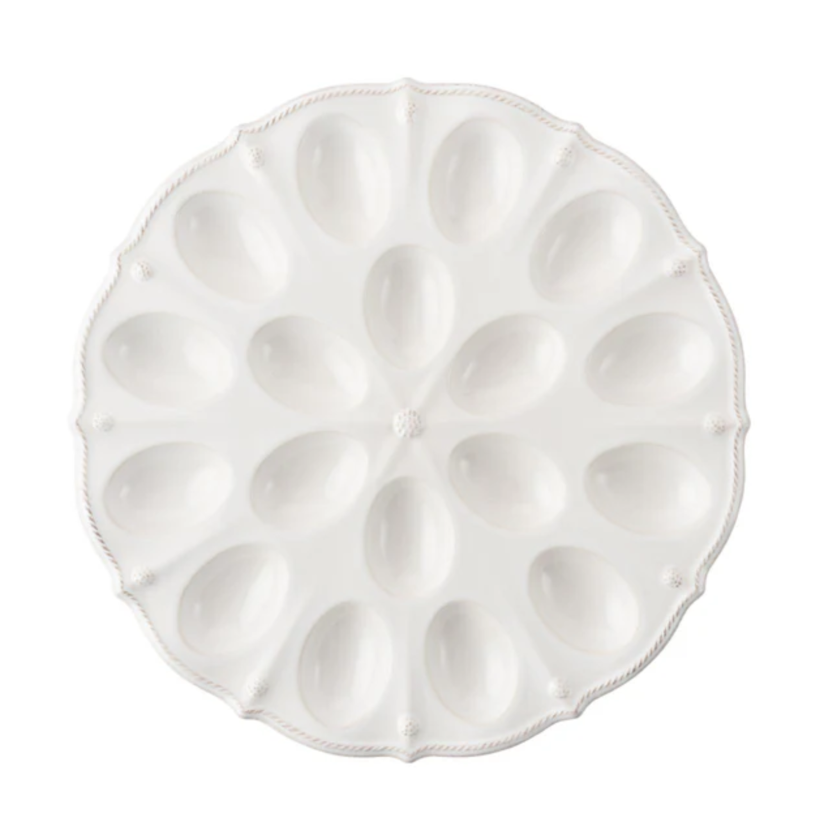 Juliska Berry & Thread Whitewash Deviled Egg Platter