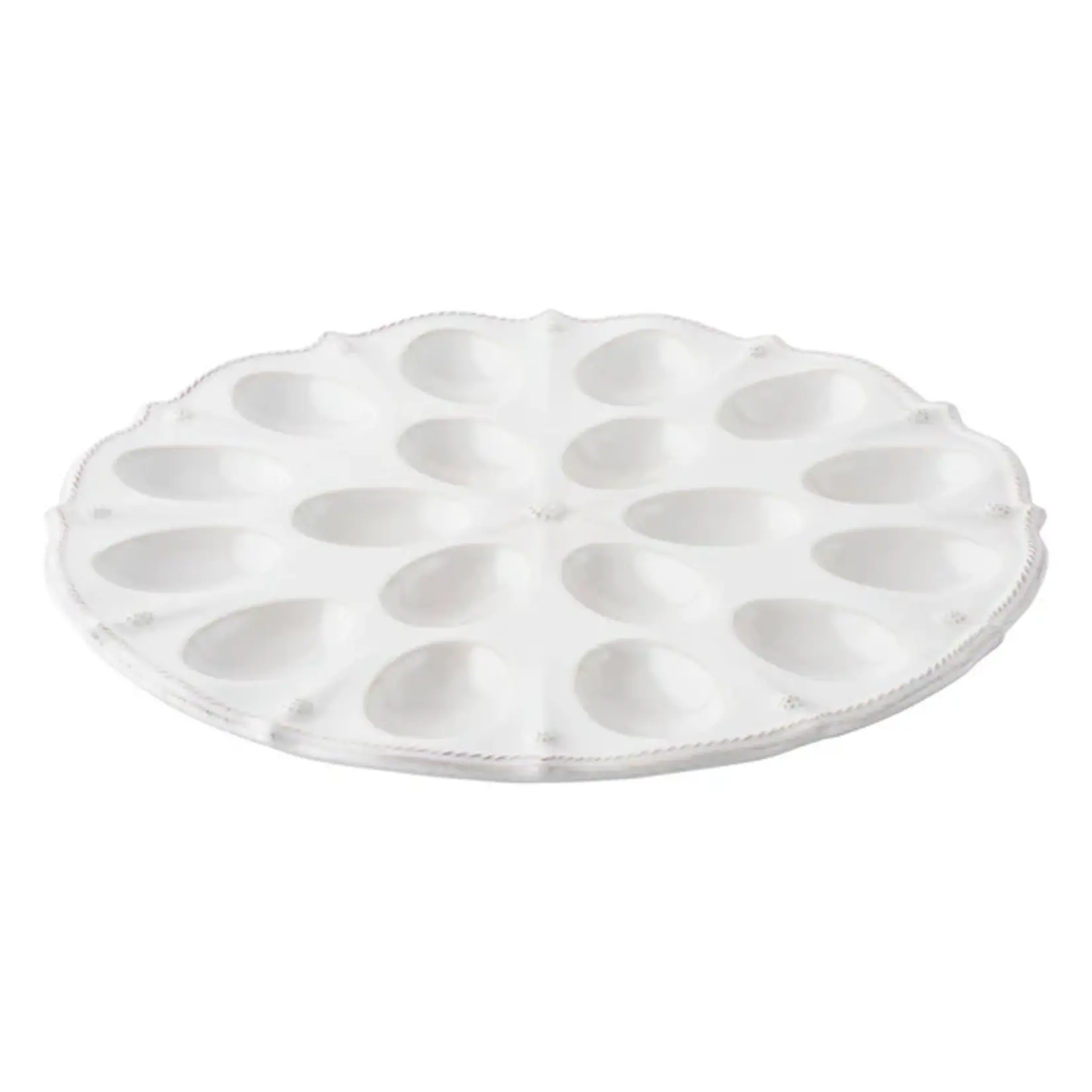 Juliska Berry & Thread Whitewash Deviled Egg Platter