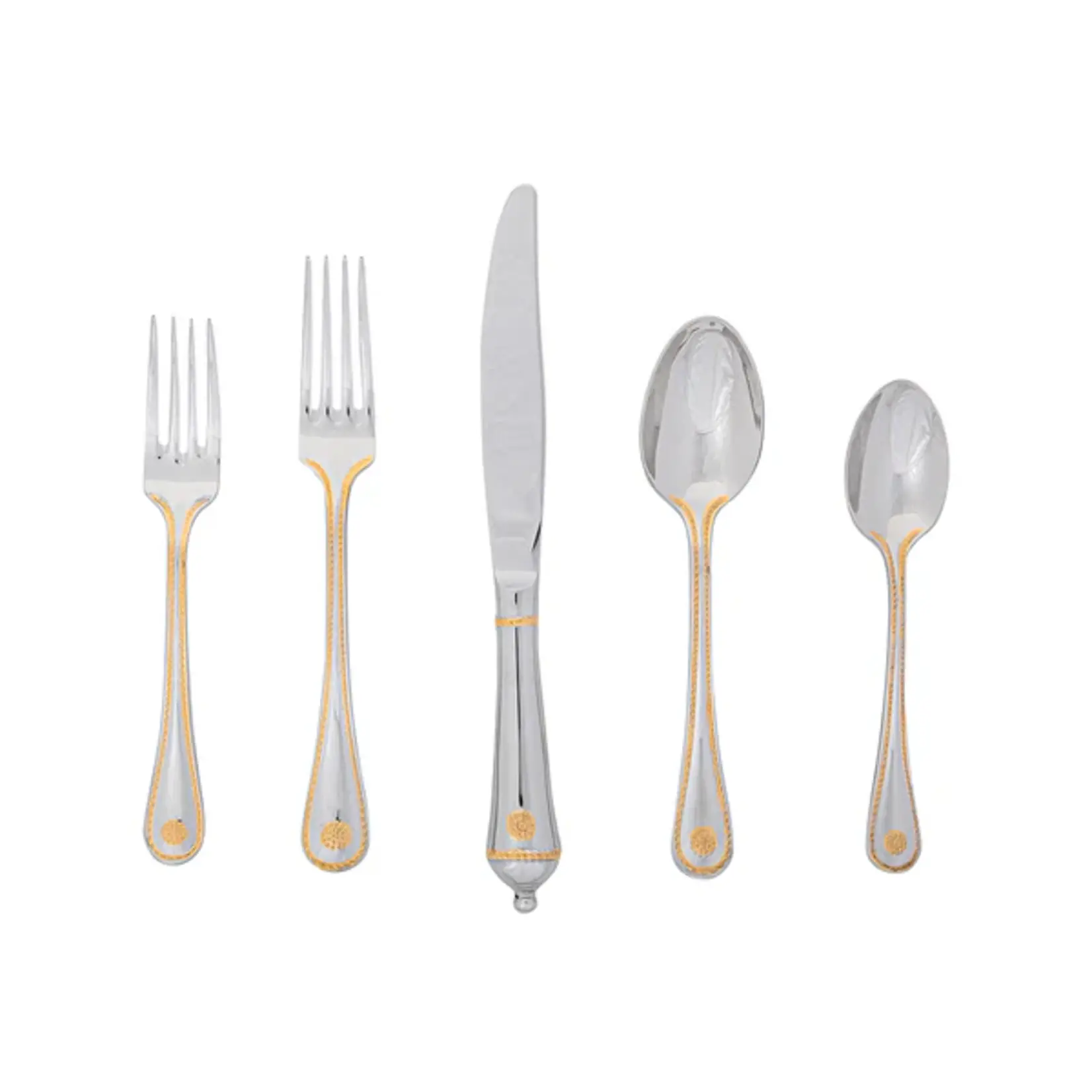 Juliska Berry & Thread 5pc Place Setting Polished with Gold