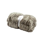 Two's Company Debut Super Luxe Marbled Faux Fur Throw in Shades of Silvery Grey