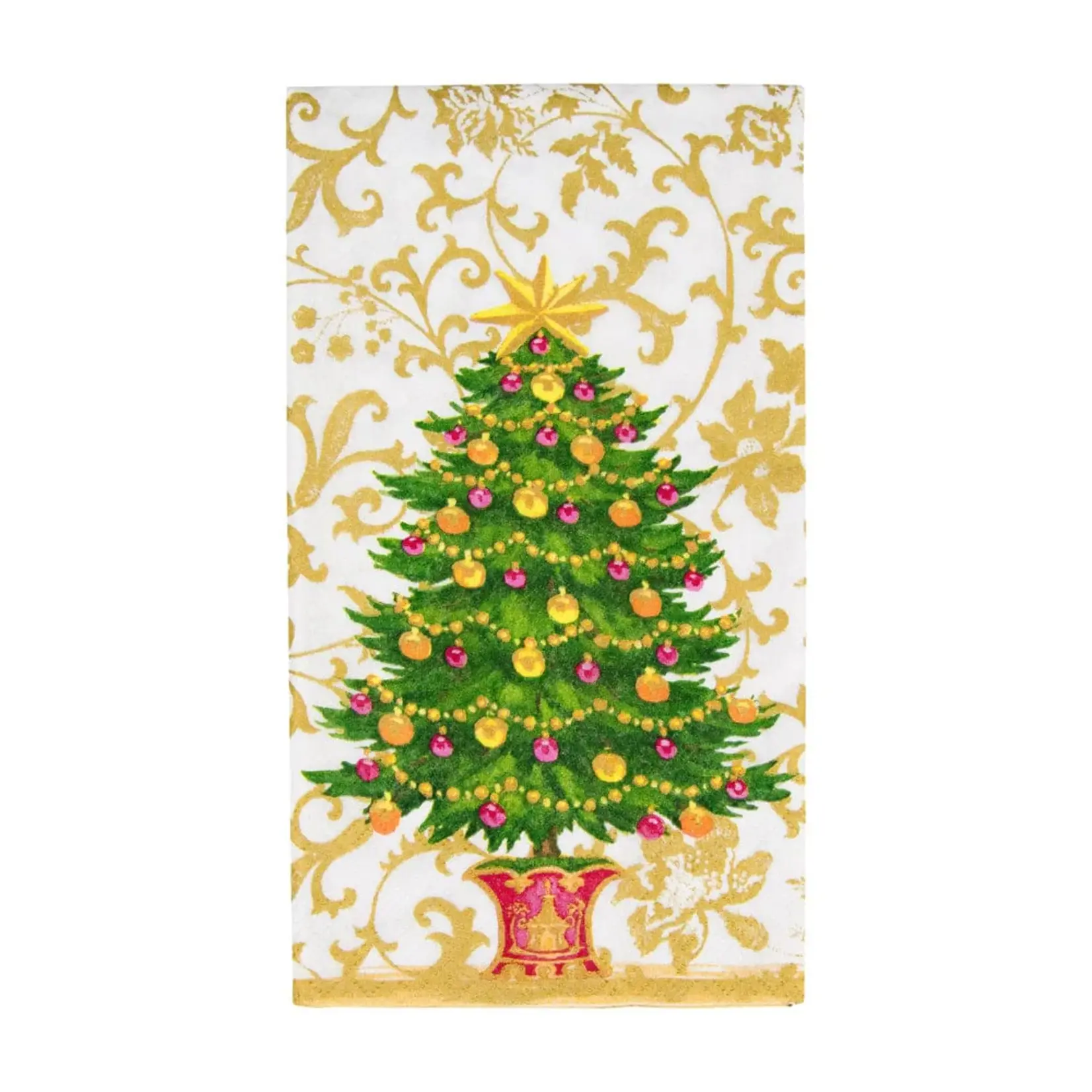 Caspari Gilded Tree Guest Towel