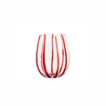 Vietri Nuovo Stripe Red Stemless Wine Glass