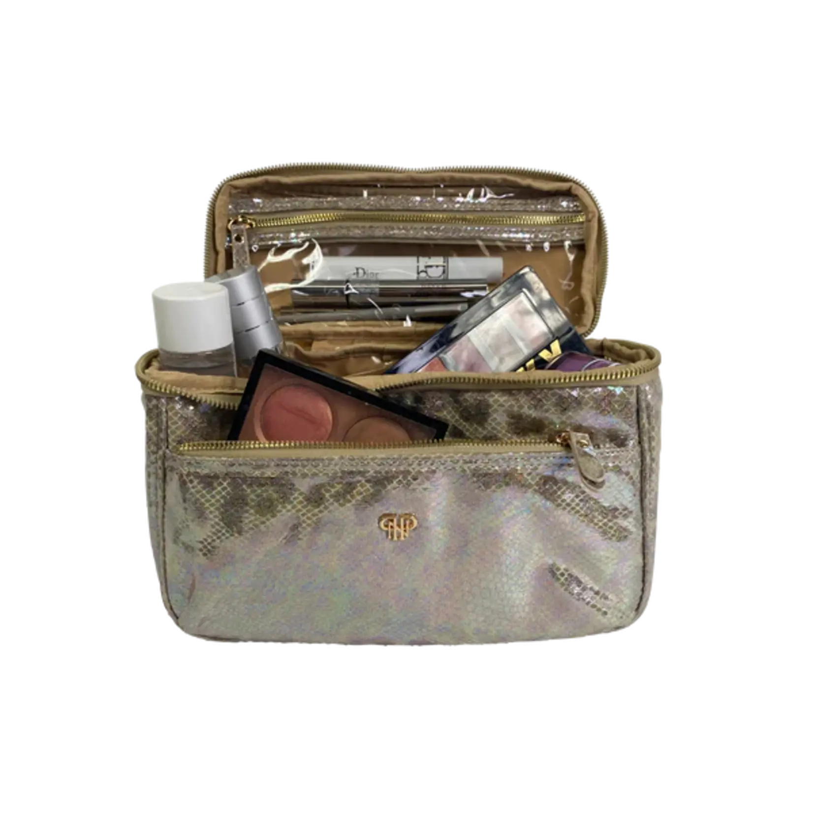 PurseN Train Case Glimmer Leopard