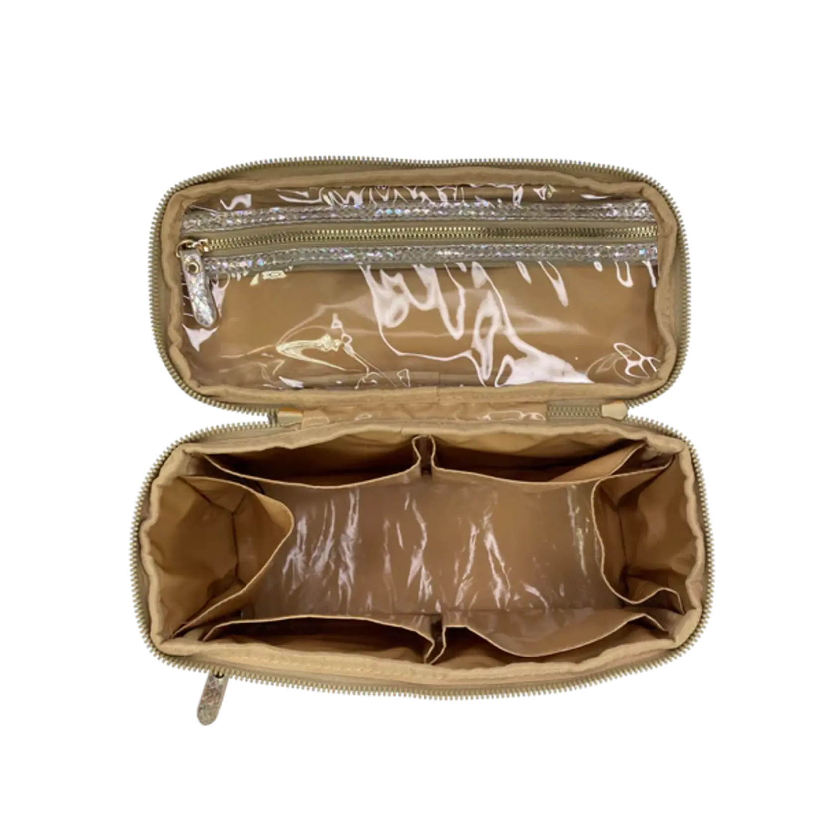 PurseN Train Case Glimmer Leopard