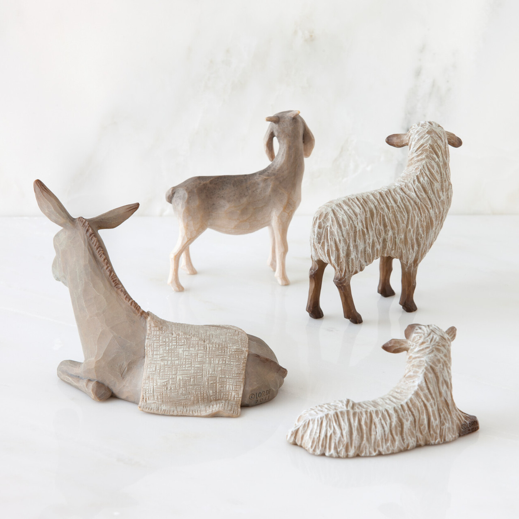 Willow Tree Sheltering Animals for the Holy Family