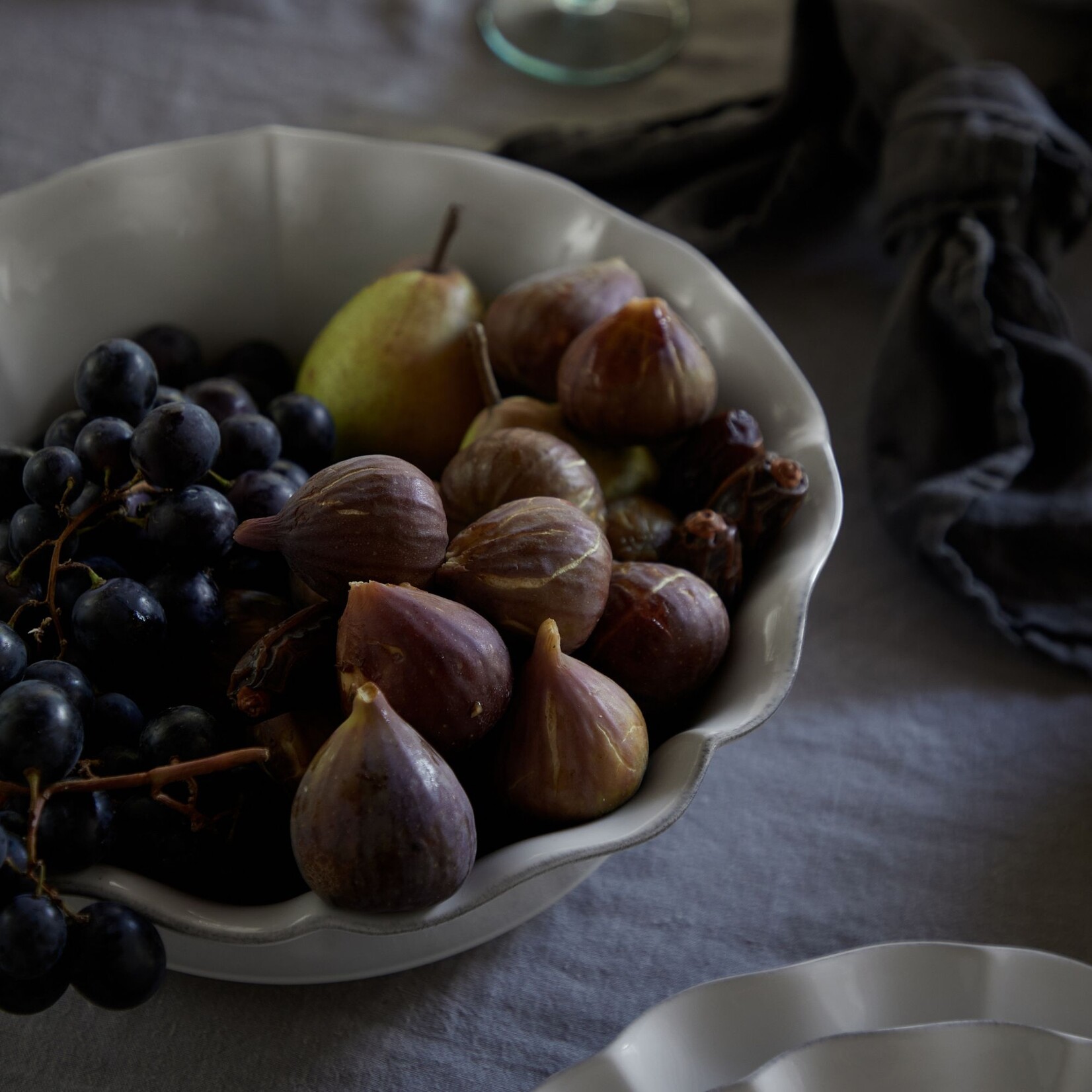 Costa Nova Rosa White Serving Bowl