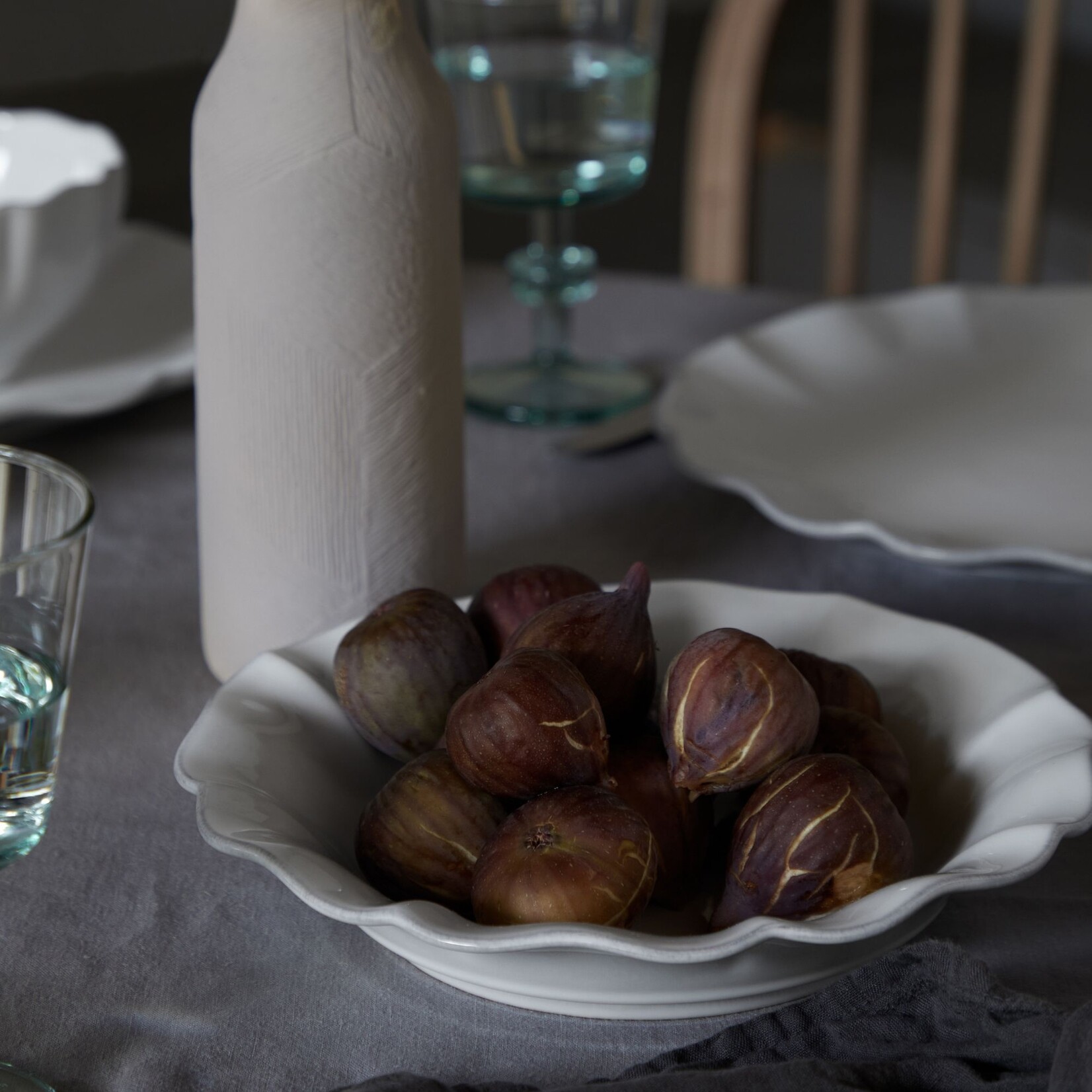 Costa Nova Rosa White Pasta Bowl