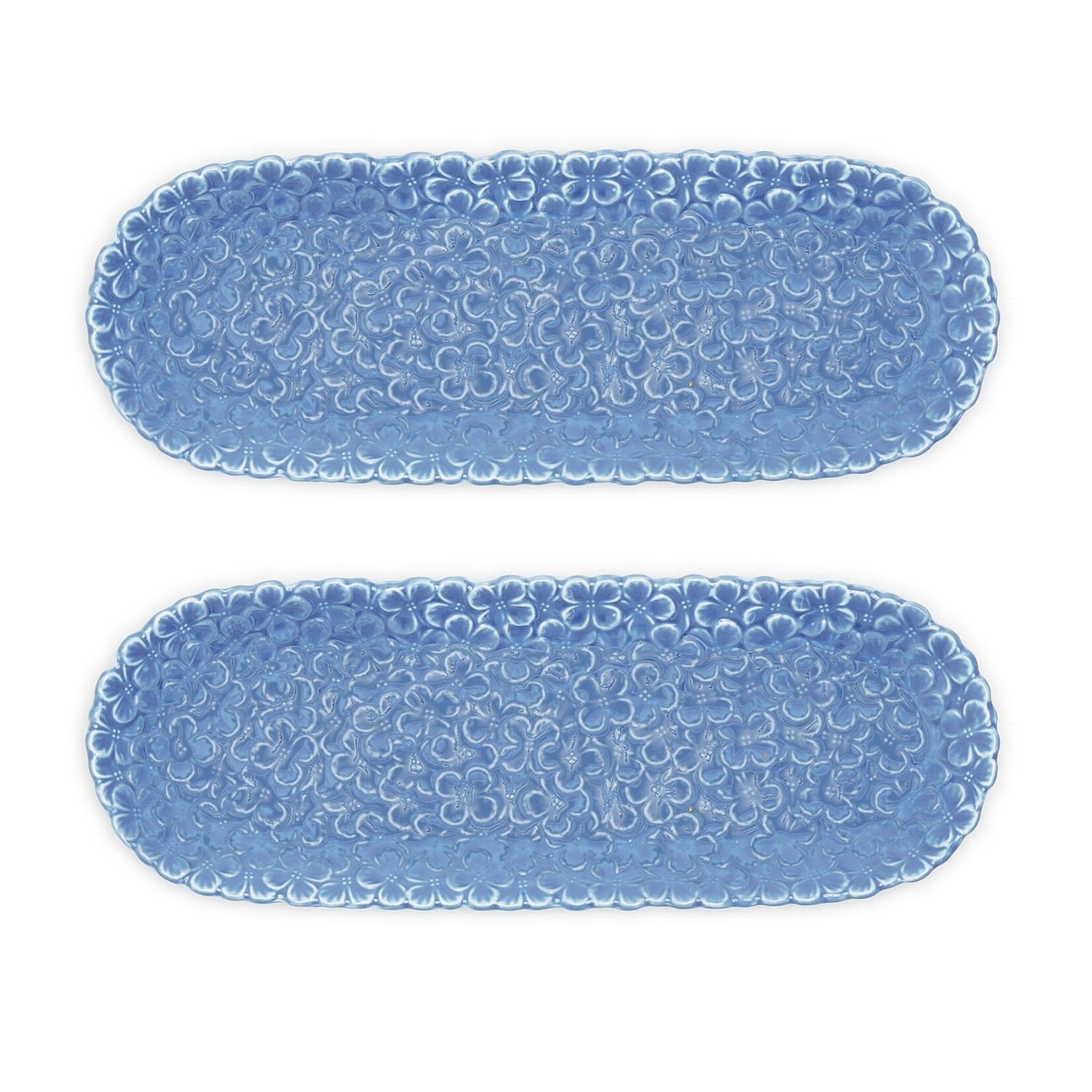 Two's Company Hydrangea Tidbit / Cracker Dish