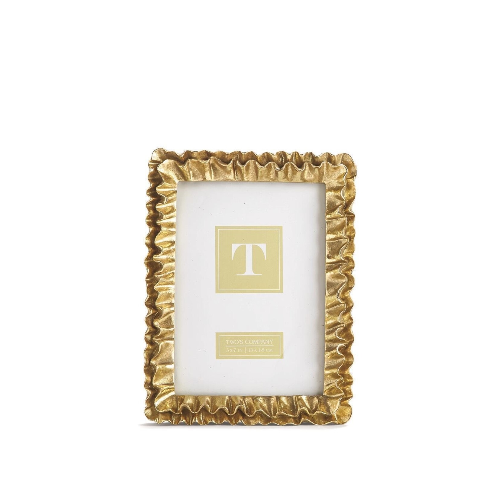 Two's Company Gold Ruffles Frame, 5x7
