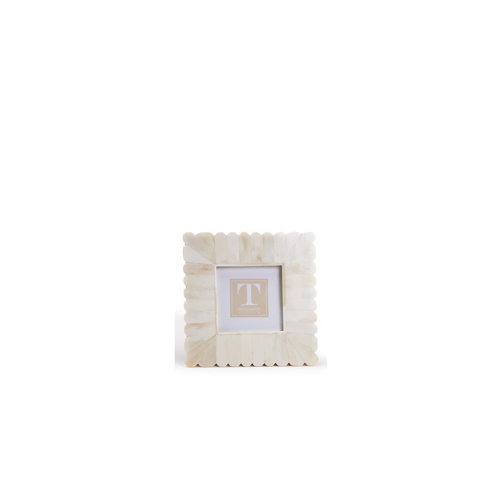 Two's Company Scalloped Edge Photo Frame 4x4
