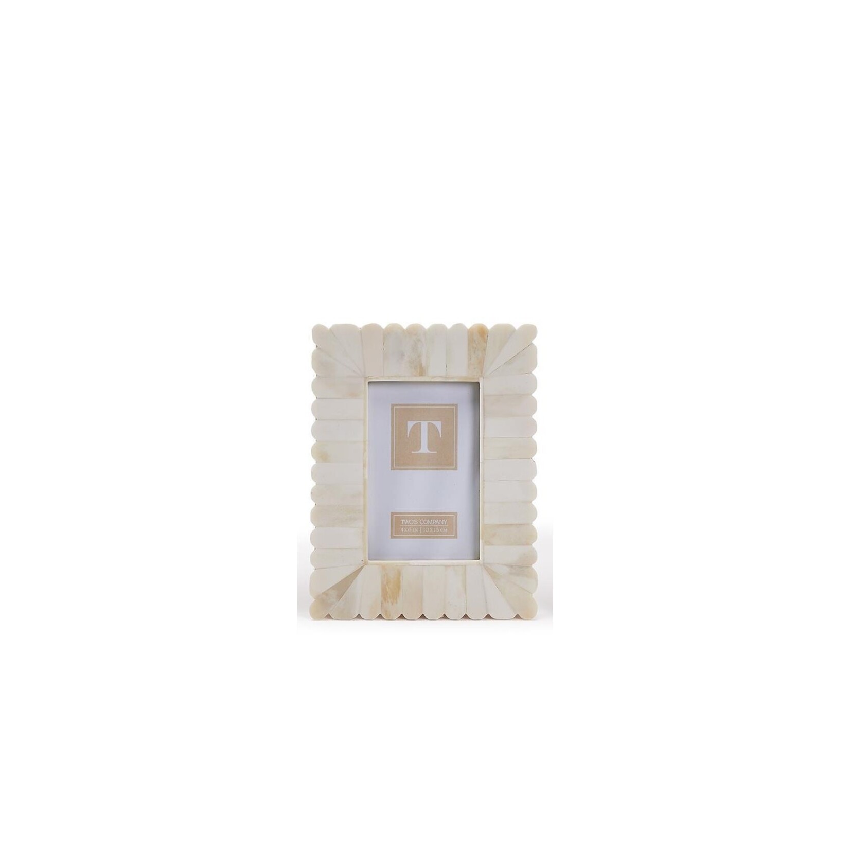 Two's Company Scalloped Edge Photo Frame 4x6