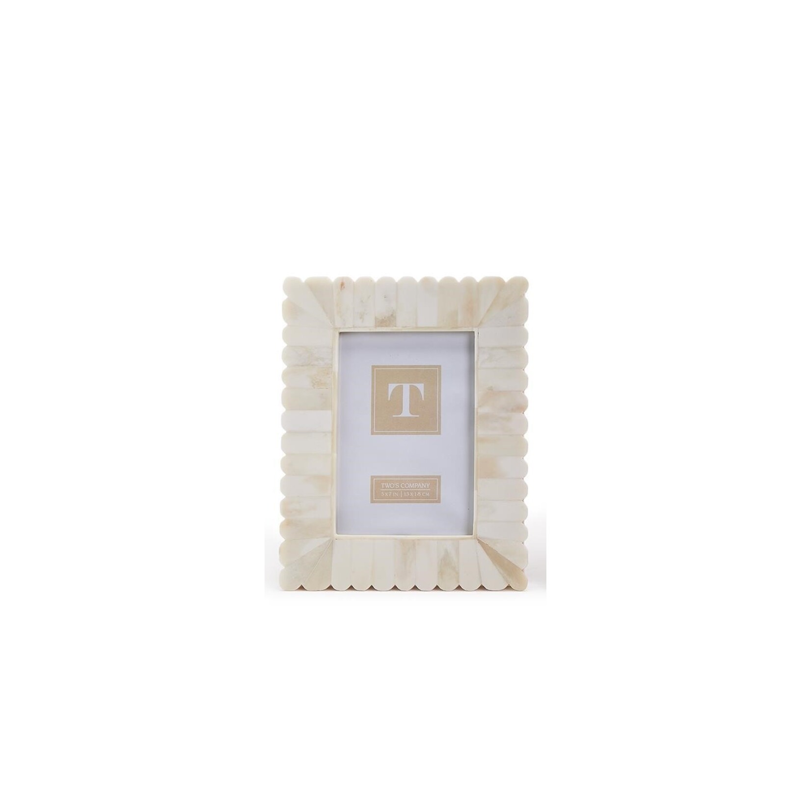 Two's Company Scalloped Edge Photo Frame 5x7