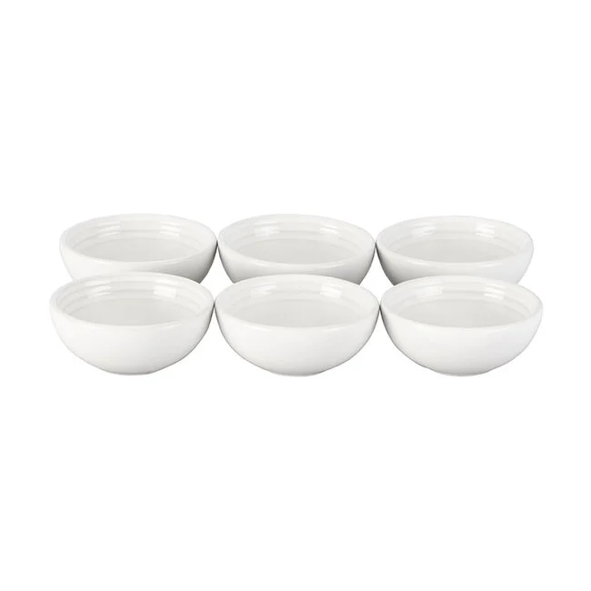 Set 6 Vancouver Pinch Bowls White 2oz