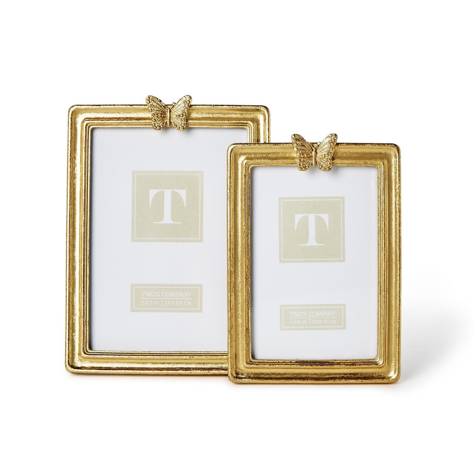 Two's Company Golden Butterfly Photo Frame 4x6