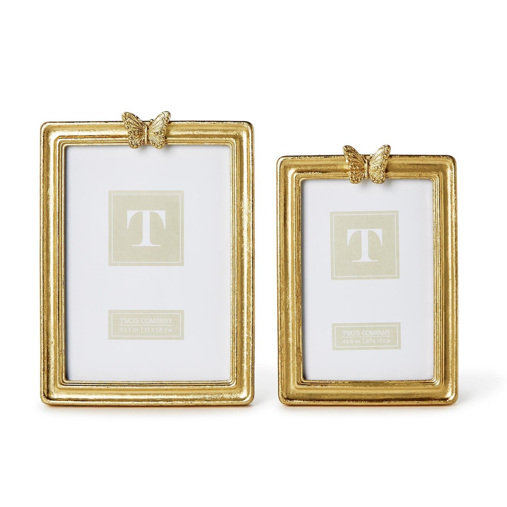 Two's Company Golden Butterfly Photo Frame 4x6