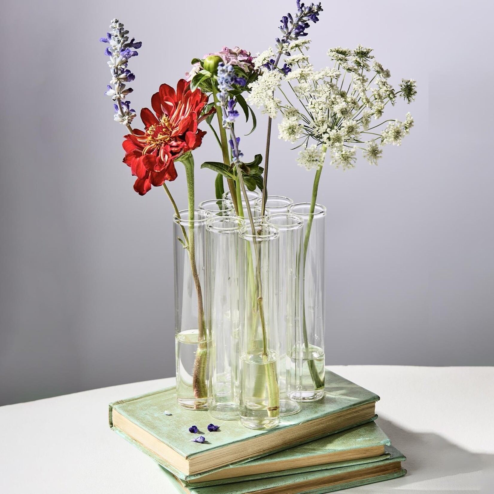 Two's Company Set of 9 Connected Tube Vase in Gift Box