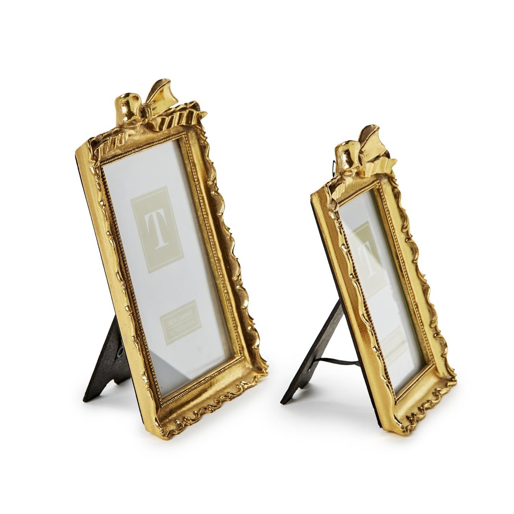 Two's Company Vintage Gold Frame with Accent Bow 4x6