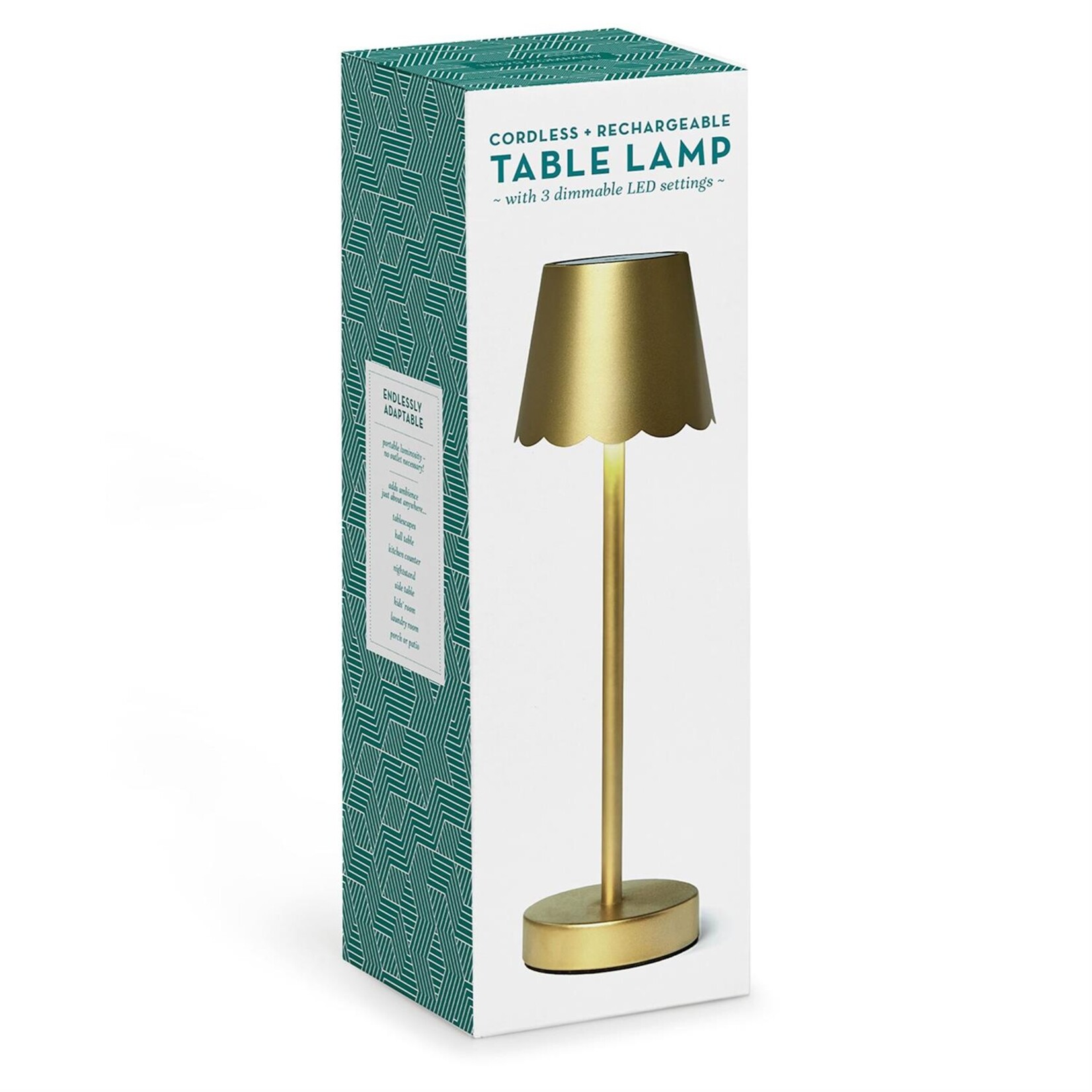 Two's Company LED Table Lamp w/Scalloped Edge Shade
