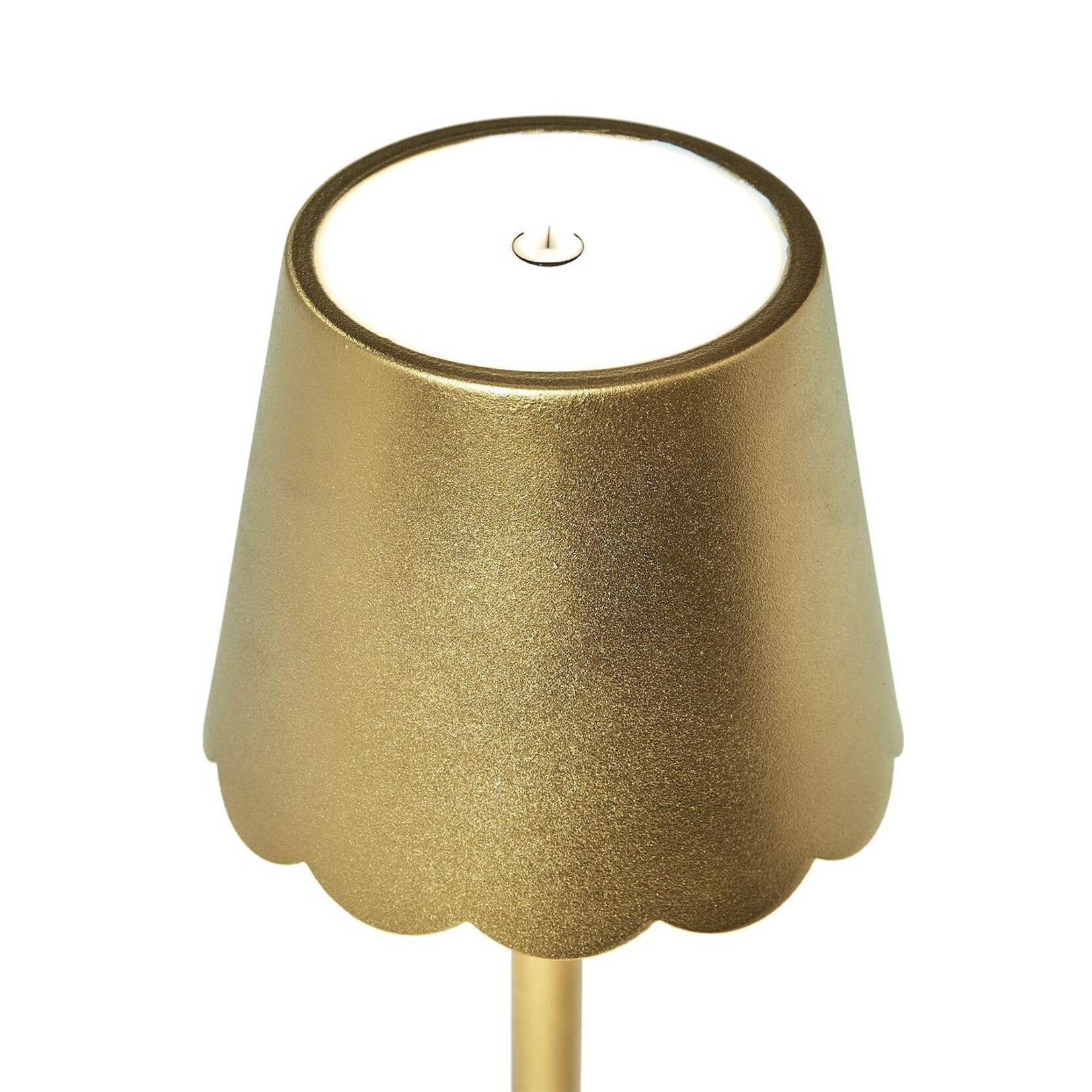 Two's Company LED Table Lamp w/Scalloped Edge Shade