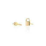 Kris Nations Lock & Key Stud Earrings