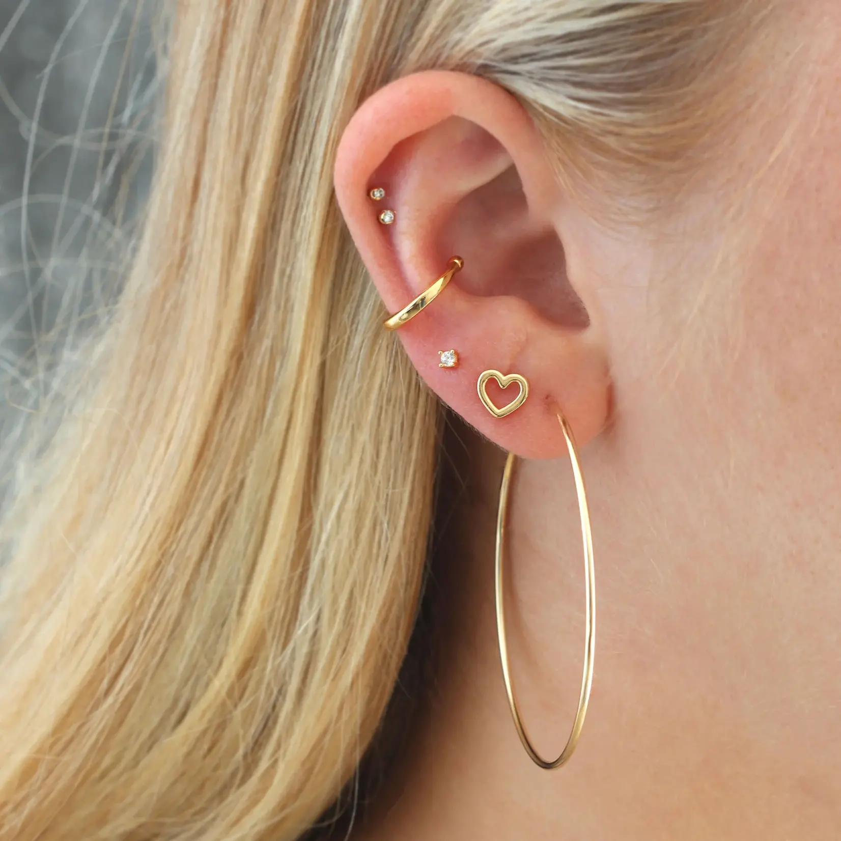 Featherweight Hoop Gold - XL, Gold, 50 mm