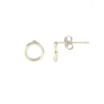 Kris Nations Circle Outline Stud Earrings