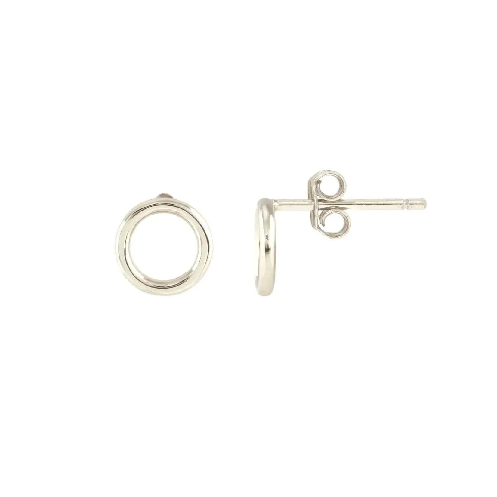 Kris Nations Circle Outline Stud Earrings