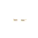 Kris Nations Bar Dash Pave Stud Earrings