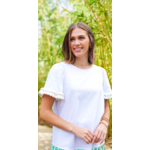 Mary Square Cassidy Top White