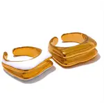 Coastal Grit Santorini Ring Gold