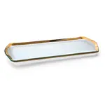 Annieglass Roman Antique Oblong Pastry Tray Gold