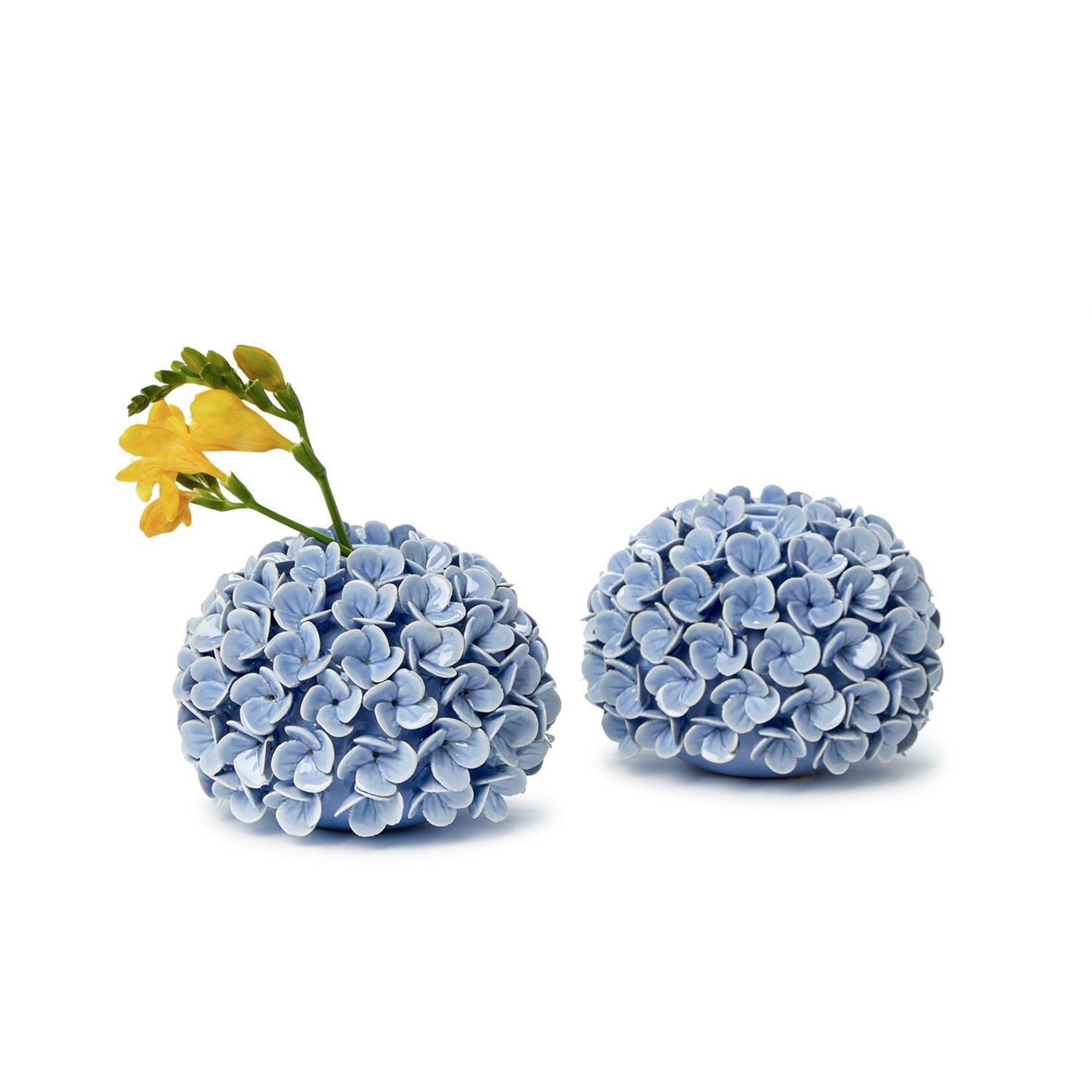 Two's Company Hydrangea Flower Bud Vase / Taper Candle Holder