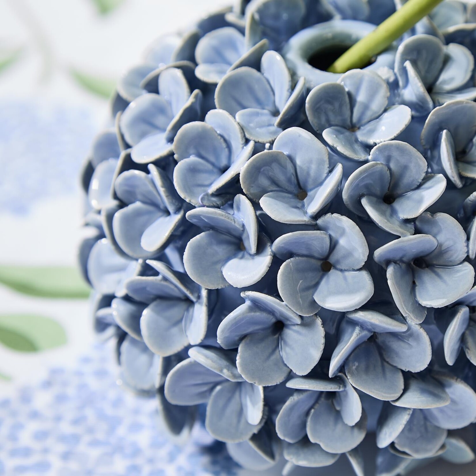 Two's Company Hydrangea Flower Bud Vase / Taper Candle Holder