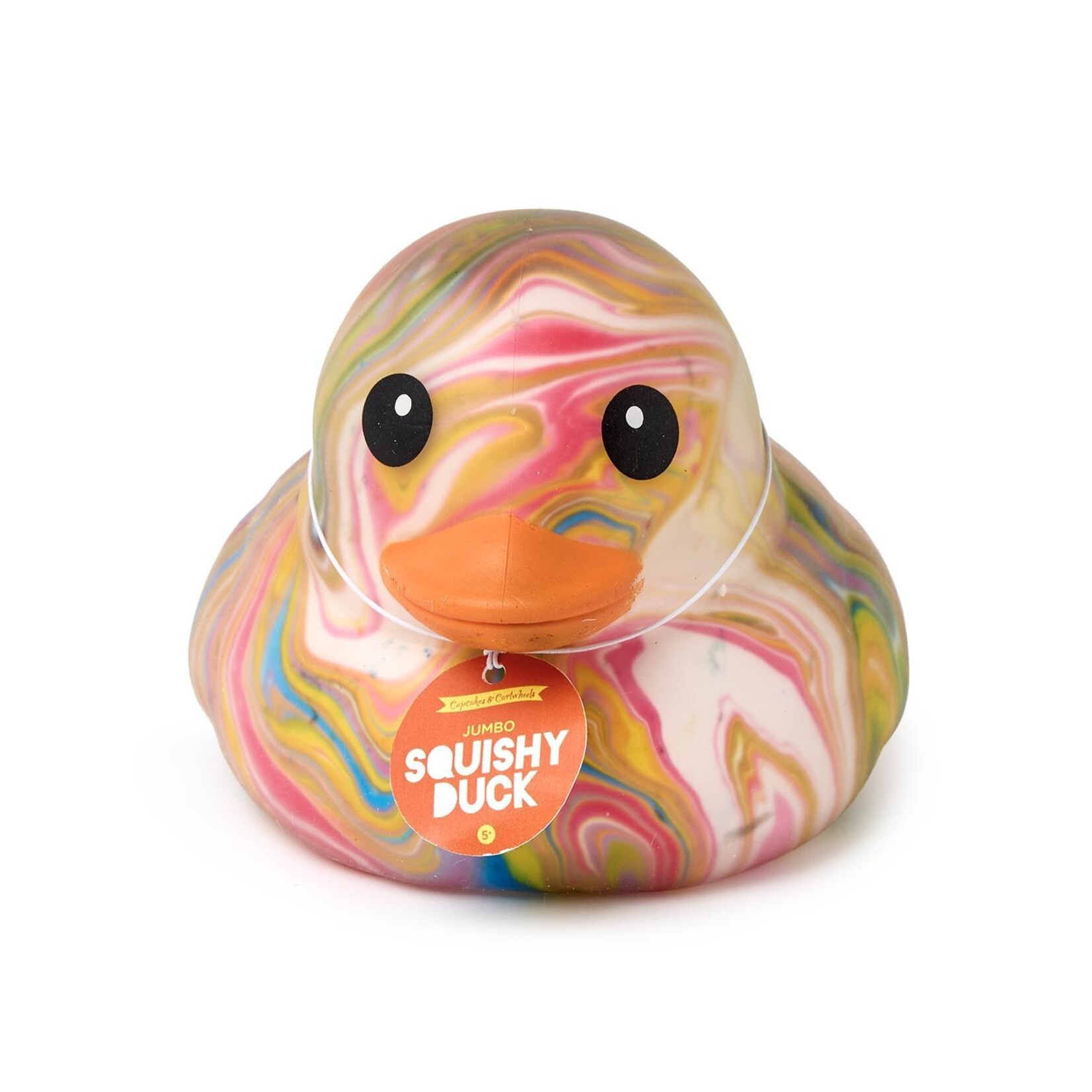 Two's Company Jumbo Squishy Rainbow Duckie