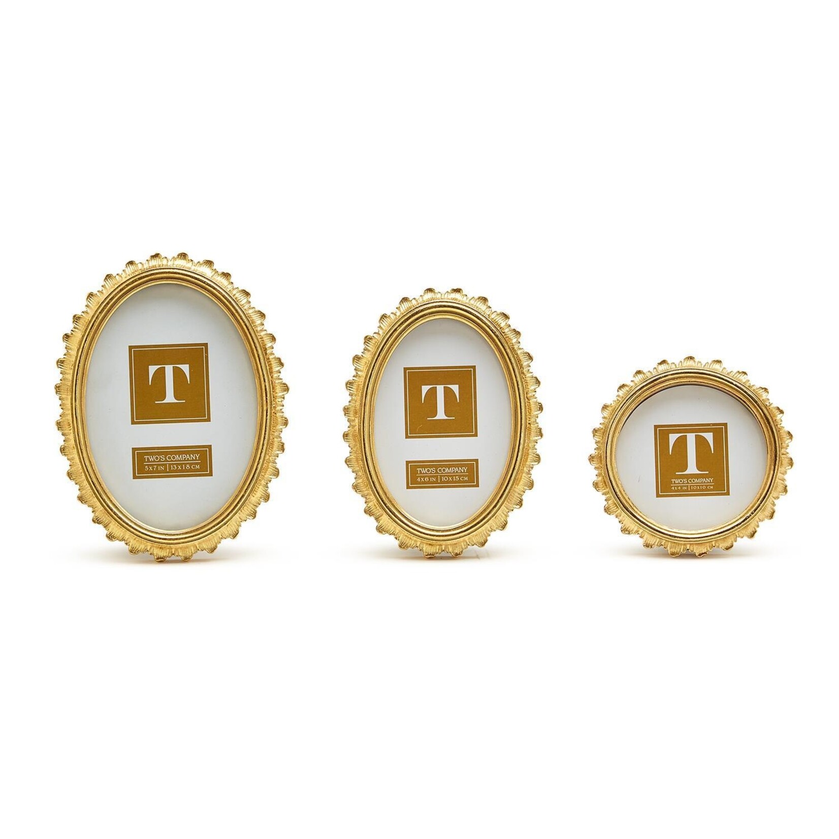 Two's Company Gold Falcate Photo Frame Medium (4x6)