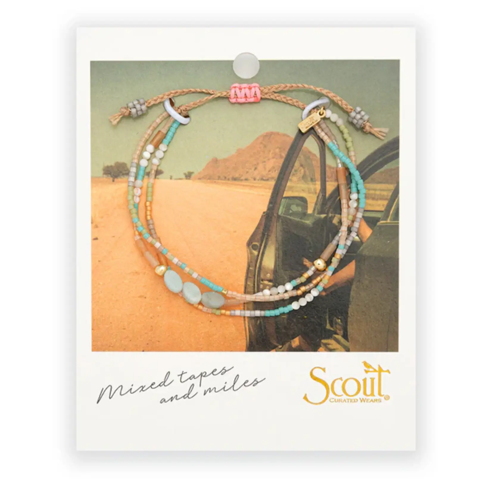 Scout Jewerly Mixed Media Bracelet Courage/Amazonite/Gold